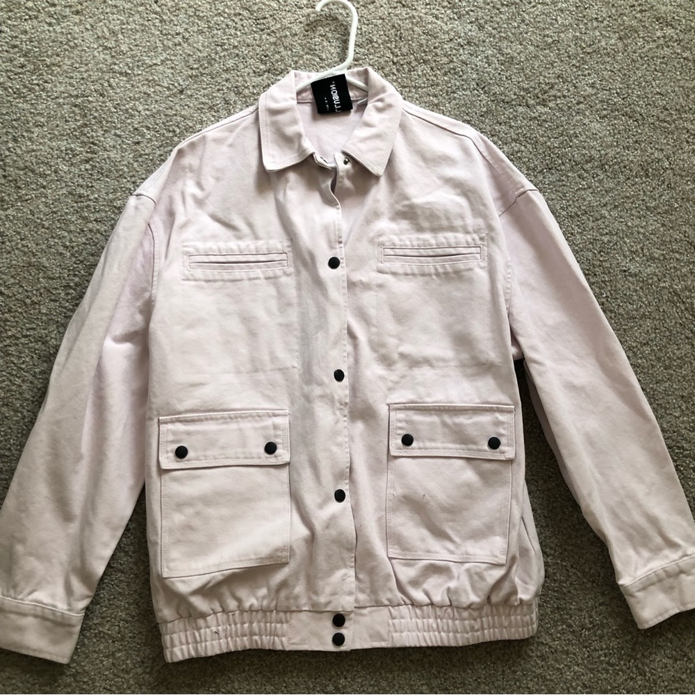 COLLISION unisex bomber jacket pink